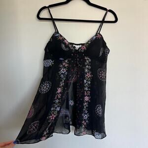 Y2k Floral Lingerie Cami Bra Top